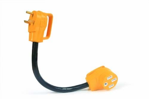 Camco 55185 PowerGrip 30A Male to 50A Female Electrical Dogbone Adapter