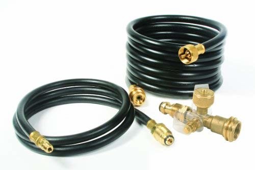 Camco 59123 Olympian 4-Port Tee Propane Appliance Kit with 5' and 12' Hose - 1pk