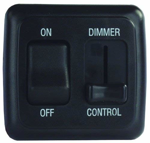 JR Products 12275 Black Dimmer/On/Off Switch with Bezel