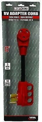 Valterra A10-5030FHVP Mighty Cord RV 50AM-30AF Red Dogbone Adapter