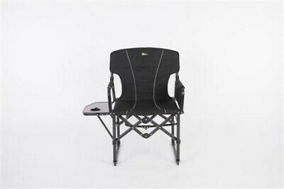 Faulkner 52284 Black Folding Director's Chair with Cup Holder