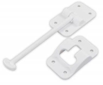 JR Products 10444 6" Polar White Plastic T-Style Door Holder