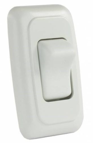 JR Products 12005 White Single On/Off Switch with Plate