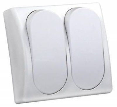 JR Products 13575 White Single Modular On/Off Switch with Bezel