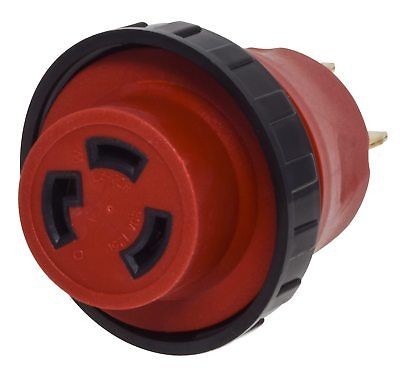 Valterra A10-1530DAVP Mighty Cord 15AM-30AF Red Twist-Lock Adapter