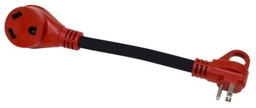 Valterra A10-1550 Mighty Cord RV 15AM-50AF Red Dogbone Adapter