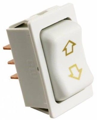 JR Products 12385 White Slide-Out Mom-On / Off / Mom-On Switch