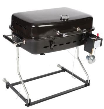 Faulkner 51322 Black 21.8" x 17.1" Propane Barbecue Grill with Igniter