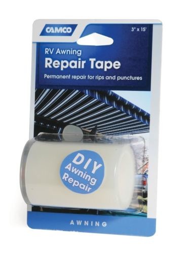 Camco 42613 3" x 15' Clear Patio Awning Fabric Repair Tape