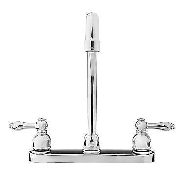 Dura Faucet (DF-NMK330-CP) Hi-Arc RV Kitchen Faucet - Chome Polished Replacement Faucet for Travel Trailers, RVs, 5th Wheels