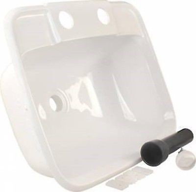 JR Products 95351 White Molded Lavatory Sink