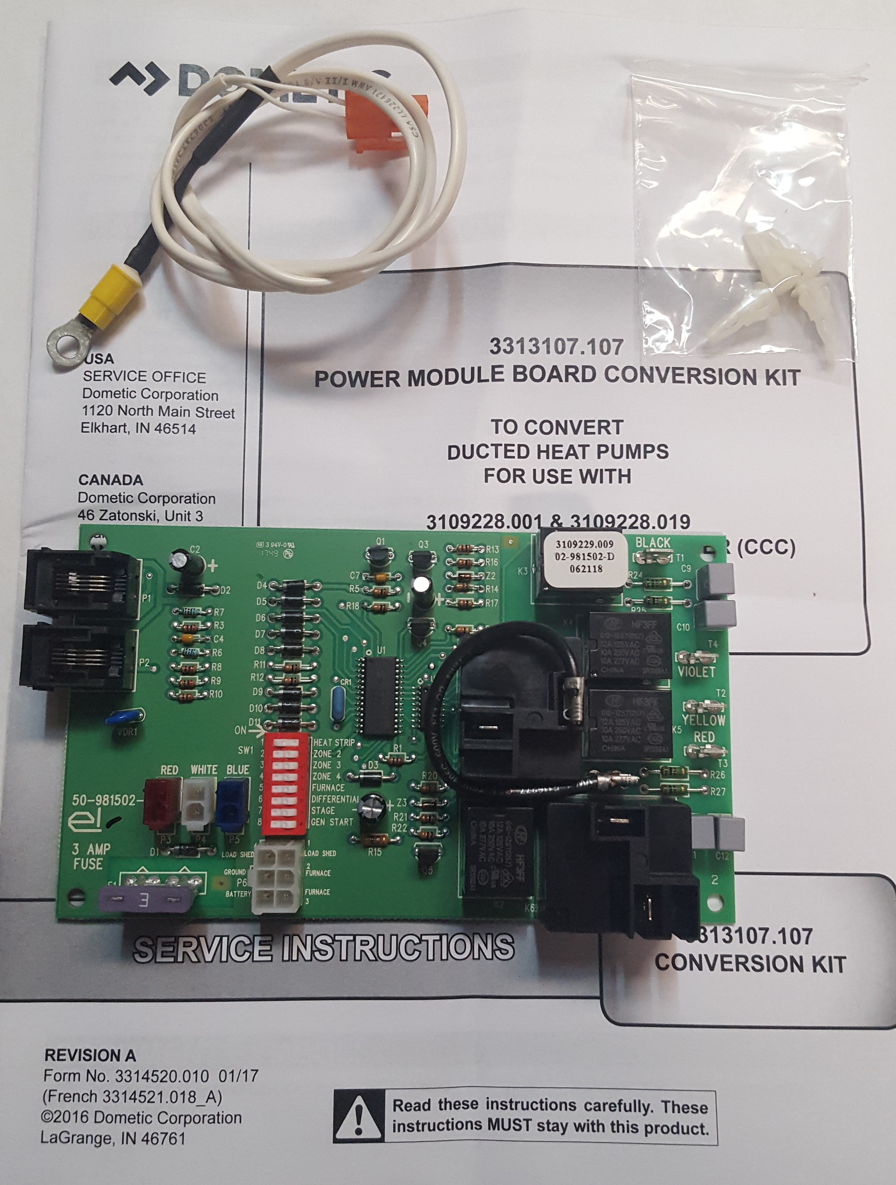 Dometic 3313107.107 Air Conditioner Comfort Control Control Board Kit