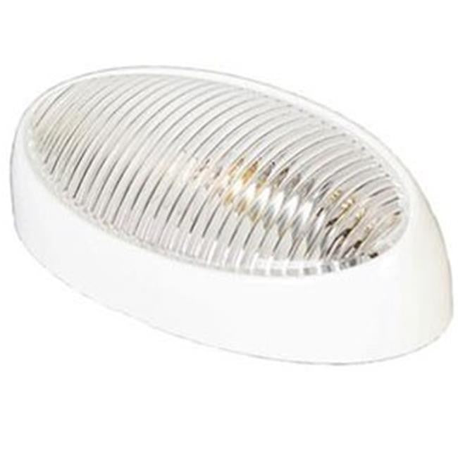 Arcon 51251 White 12V Incandescent Oval Porch Light without Switch