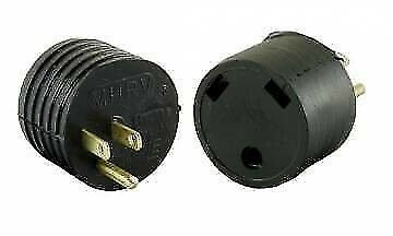 JR Products M-3024-A Offset 15AM-30AF Electrical Adapter Plug