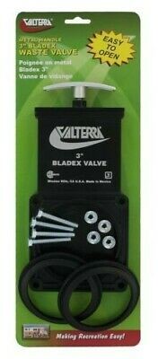 Valterra T1003VPM Bladex 3" Waste Valve with Metal Handle