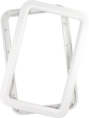 JR Products 11011 White RV Deluxe Entry Door Window Frame Set