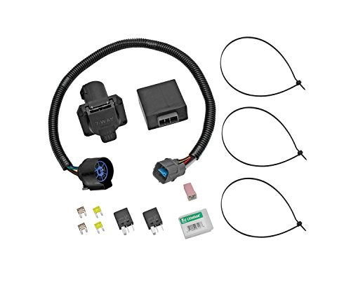 Tekonsha 118253 7-Way Tow Harness Wiring Package with Circuit Protected ModuLite HD Module