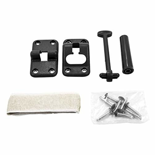 Camco 42386 Black 3-1/2" Plastic Door Holder Kit