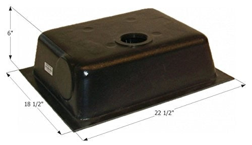 Icon 00436 ABS Plastic 8 Gallon Bottom End Drain Holding Tank with 1-1/4"