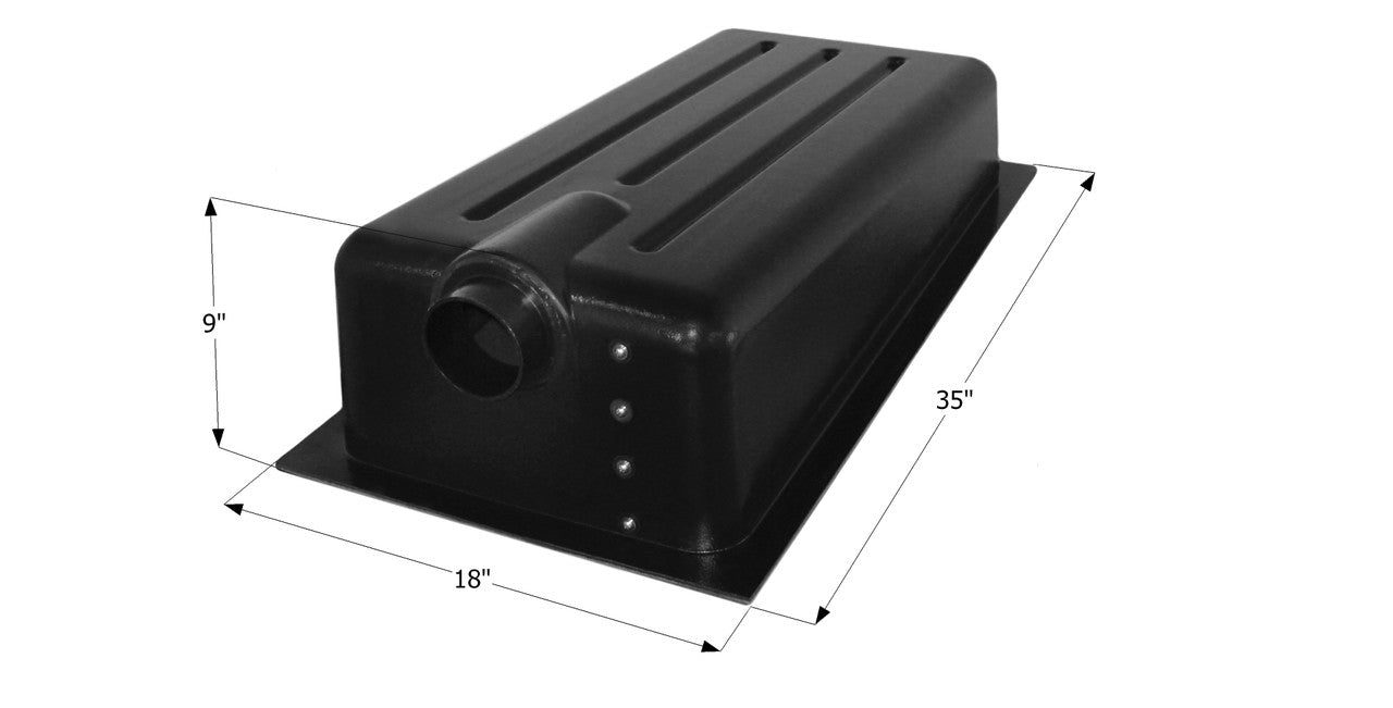 Icon 12365 ABS Plastic 13 Gallon Center End Drain Holding Tank with 1-1/4"