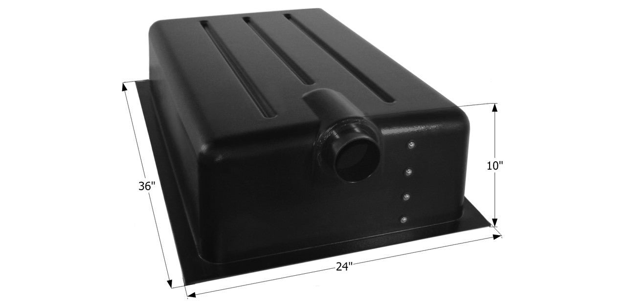 Icon 12376 ABS Plastic 22 Gallon Center End Drain Holding Tank with 1-1/4"