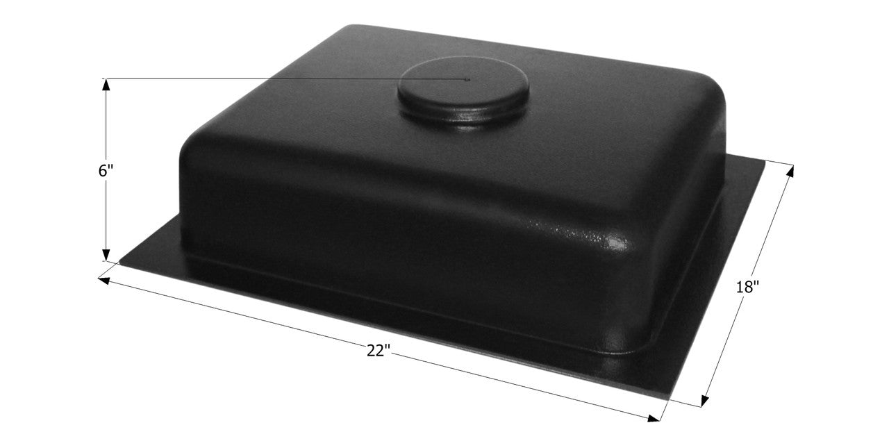 Icon 12413 ABS Plastic 6 Gallon Bottom Drain Holding Tank with 1-1/4"