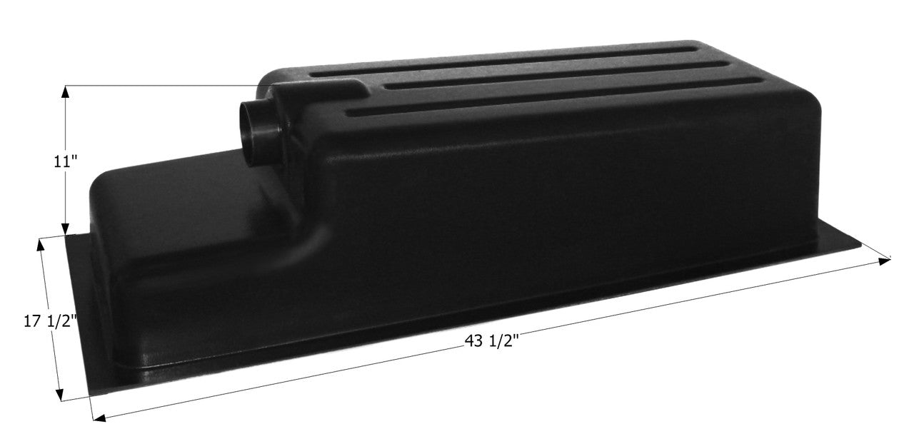 Icon 12418 ABS Plastic 20 Gallon Recessed Drain Holding Tank with 1-1/4"