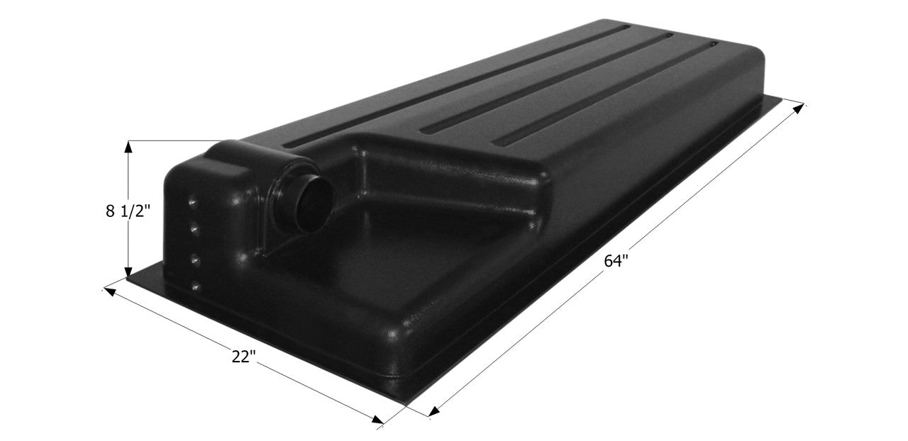Icon 12421 ABS Plastic 28 Gallon Recessed Drain Holding Tank with 1-1/4"