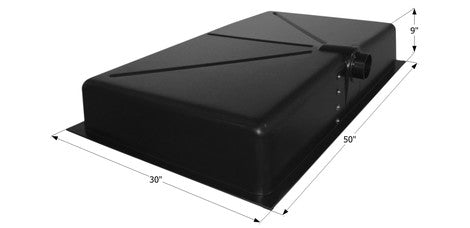 Icon 12423 ABS Plastic 44 Gallon Center Side Drain Holding Tank with 1-1/4"