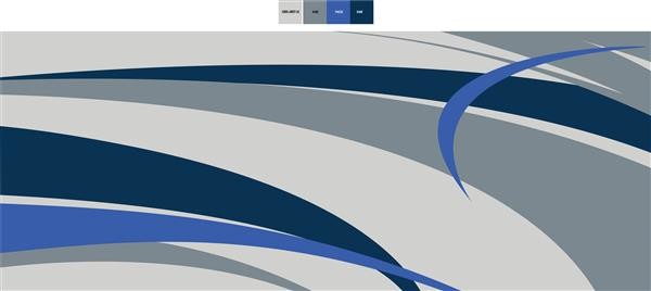 Faulkner 53013 9' x 12' Blue/Gray Graphic Design Reversible Patio Mat