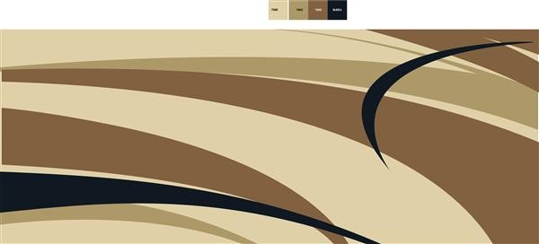 Faulkner 53019 8' x 16' Brown/Beige Graphic Design Reversible Patio Mat