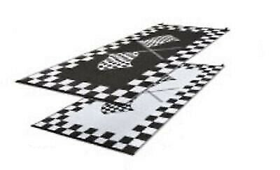 Faulkner 48823 3'W x 5'L Black/White Checkered Reversible Camping Mat