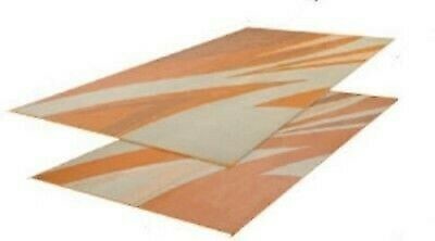 Faulkner 45638 8' x 1 6' Tan/Gold Summer Wave Design Reversible Patio Mat