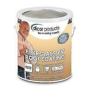 Dicor RP-FRC-1 Acrylic White Fiberglass Roof Coating System - 1 Gallon