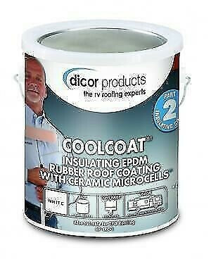 Dicor RP-IRC-1 White CoolCoat Rubber Roof Insulating Coating System - 1 Gallon