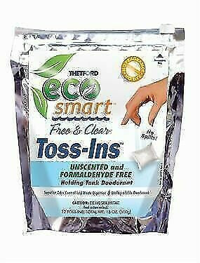 Thetford 94032 Eco Smart Free & Clear Holding Tank Toss-in Treatment - 12pk