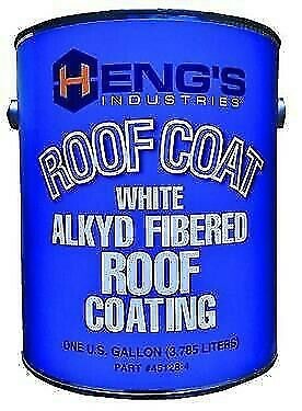 Hengs 45128-4 White Alkyd Fibered Roof Coating - 1 Gallon