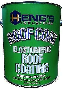 Hengs 47128-4 White Elastomeric Roof Coating - 1 Gallon