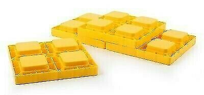 Camco 44501 Yellow Heavy Duty Stackable Leveling Blocks with Travel Bag - 4pk