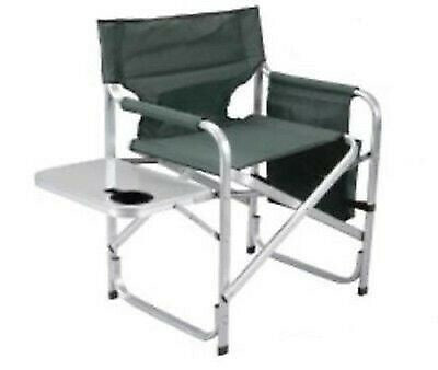 Faulkner 48870 Green Aluminum Folding Director's Chair with Cup Holder