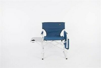 Faulkner 48872 Blue Aluminum Folding Director's Chair with Cup Holder