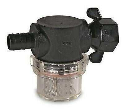Shurflo 255-325 1/2" FPT Swivel x 1/2" Barb Twist-on Water Pump Strainer