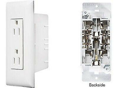 RV Designer S831 White AC Self Contained Dual Speedwire Outlet