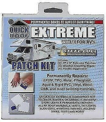 CoFair Products UBE88 Quick Roof Extreme 8" x 8" RV White Roof Patch Kit