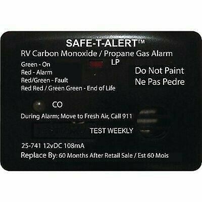 Safe-T-Alert 25-741-BL Mini Black Surface Mount CO/Propane Dual Gas Alarm