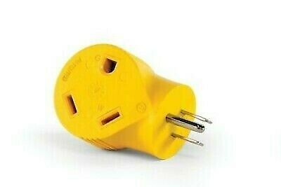 Camco 55325 15 AMP Male / 30 AMP Female 90 Degree Electrical Adapter