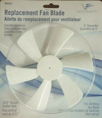 Ventmate 65491 6" Roof Vent Counter Clockwise Fan Blade with 3/32" Bore