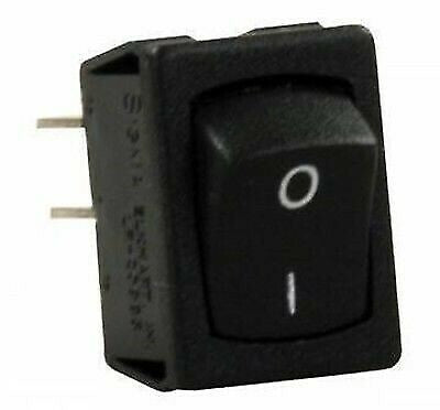 JR Products 13735 Black Mini Labeled On/Off Switch with Black Bezel