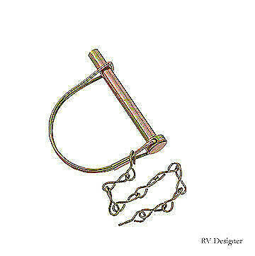 RV Designer H421 5/16" x 2-1/2" Coupler Lock Pin with Chain