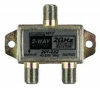 JR Products 47355 2-Way 2.4 GHz F-Style TV Cable Splitter